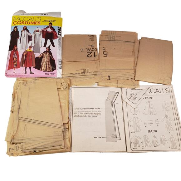 Vintage Sewing McCalls Costume Halloween Costume Sewing Patterns Easy 2 Hour - Picture 5 of 6
